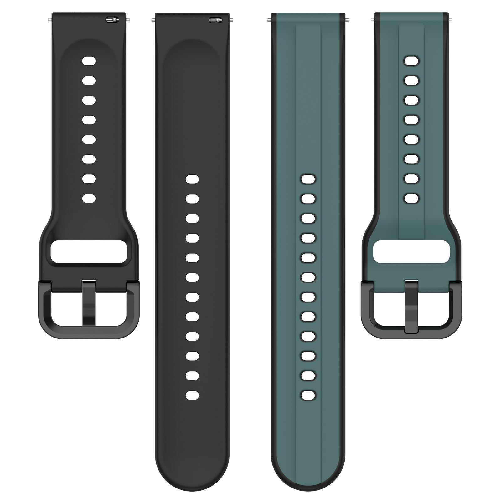 For Samsung Galaxy Watch3 41mm 45mm Huawei Watch 3 Soft Silicone Watch Band 22mm Dual Color Watch Strap Replacement For Samsung Galaxy Watch3 41mm 45mm Huawei Watch 3 Soft Silicone Watch Band 22mm Dual Color Watch Strap Replacement